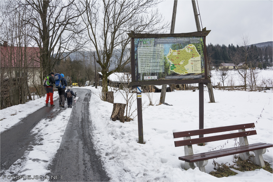 Stryszawa Roztoki Jałowiec Beskid Makowski zima w górach