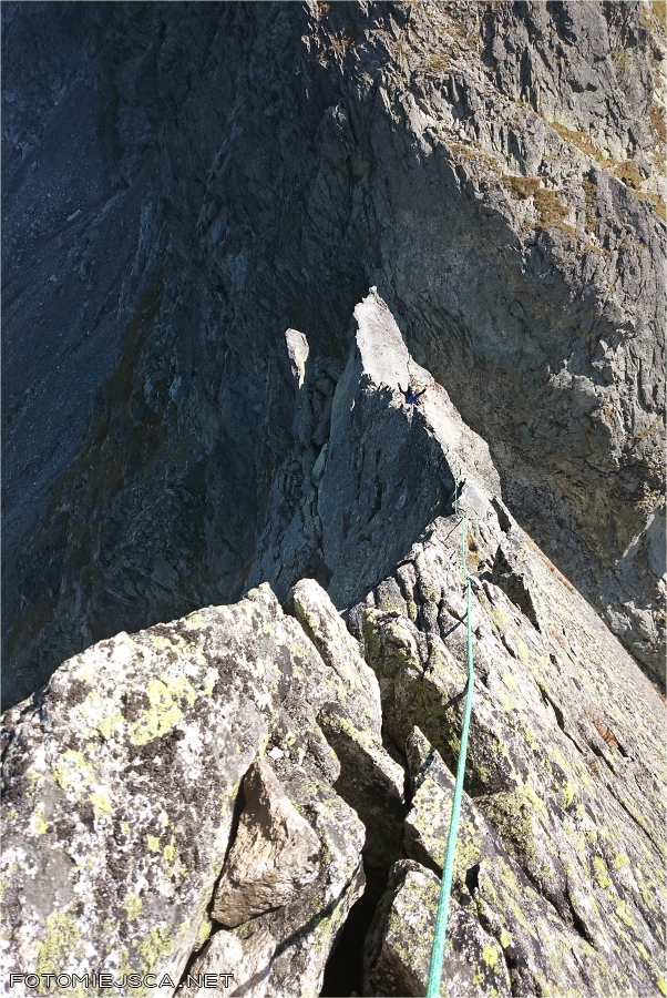 Żabi Koń wschodnia grań Tatry Wysokie trzeci wyciąg