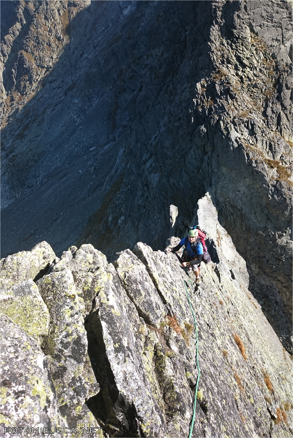 Żabi Koń wschodnia grań Tatry Wysokie trzeci wyciąg