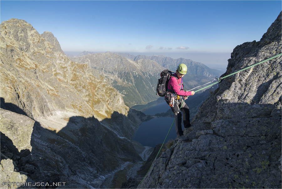 Żabi Koń wschodnia grań Tatry Wysokie zjazd na Żabią Przełęcz