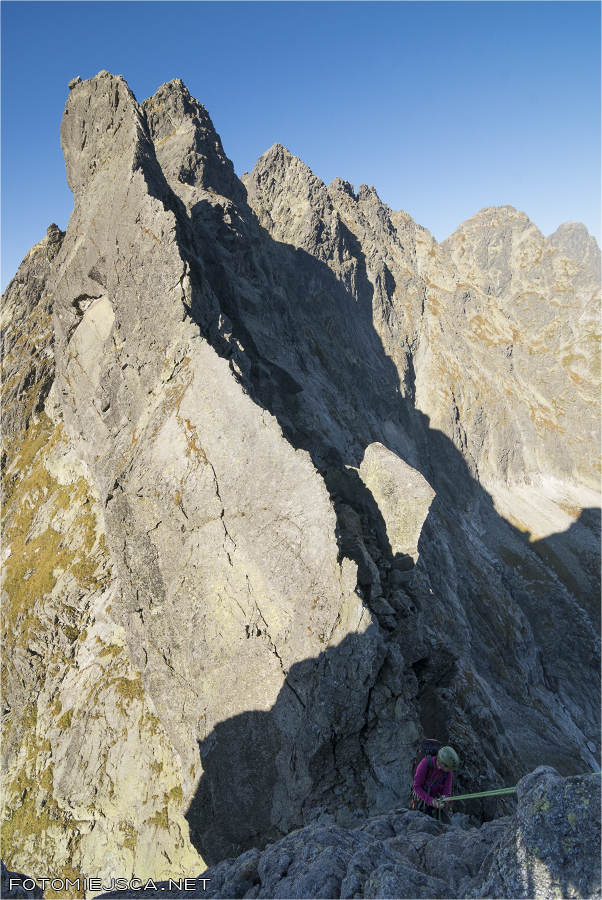 Żabi Koń wschodnia grań Tatry Wysokie zjazd na Żabią Przełęcz