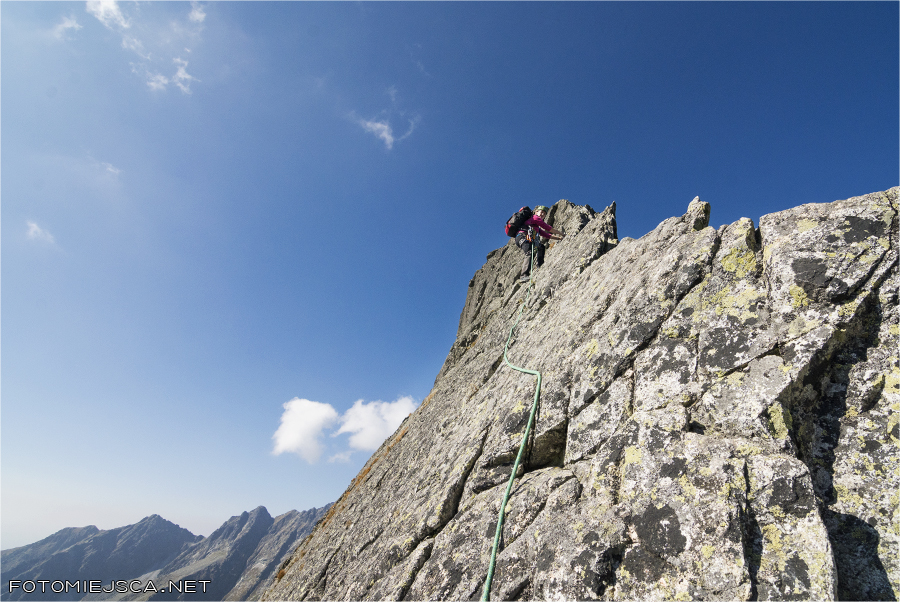 Żabi Koń wschodnia grań Tatry Wysokie trzeci wyciąg