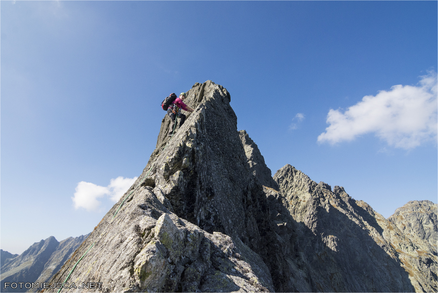 Żabi Koń wschodnia grań Tatry Wysokie trzeci wyciąg