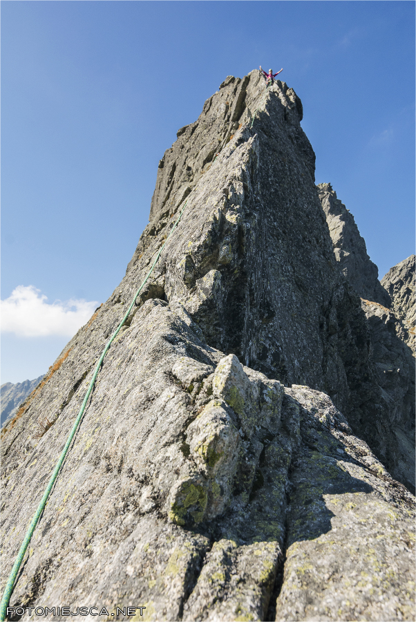 Żabi Koń wschodnia grań Tatry Wysokie trzeci wyciąg
