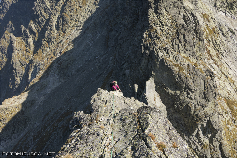 Żabi Koń wschodnia grań Tatry Wysokie czwarty wyciąg
