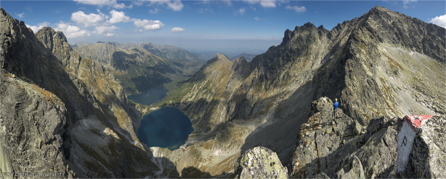 Żabi Koń wschodnia grań Tatry Wysokie panorama ze szczytu
