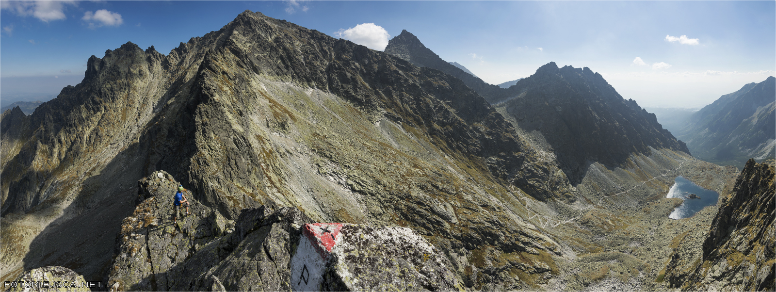 Żabi Koń wschodnia grań Tatry Wysokie panorama ze szczytu