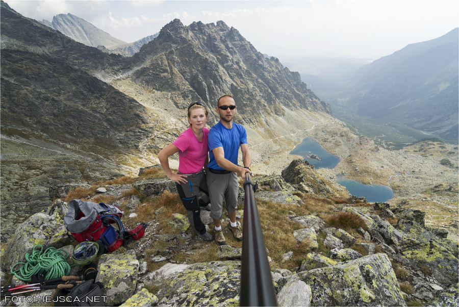 Żabia Turnia Mięguszowiecka Tatry Wysokie widok na słowacką stronę