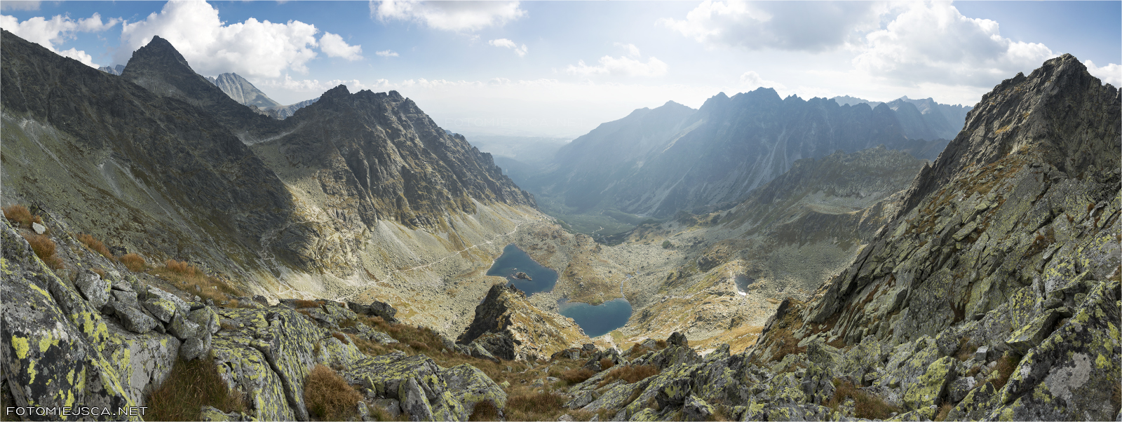 Żabia Turnia Mięguszowiecka Tatry Wysokie panorama na Słowację