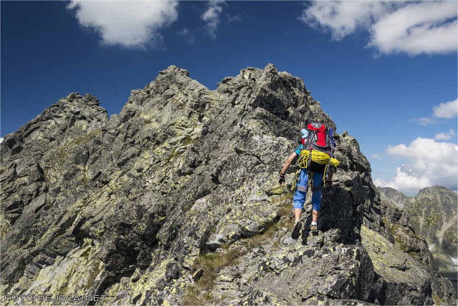 Wejście na Pośrednie Solisko Grań Soliska Tatry Wysokie