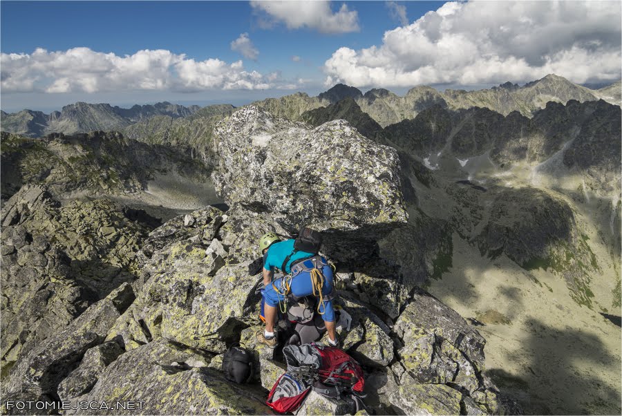Kowadło widok z Wielkiego Soliska Grań Tatry Wysokie