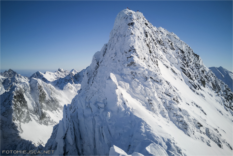 Pazdury Wysoka grań Ciężki Szczyt Tatry Wysokie zimą