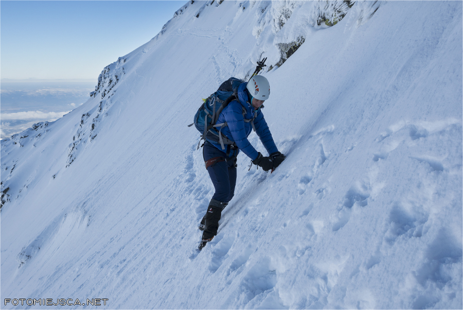 trawers Ciężkiego Szczytu Tatry Wysokie zimą