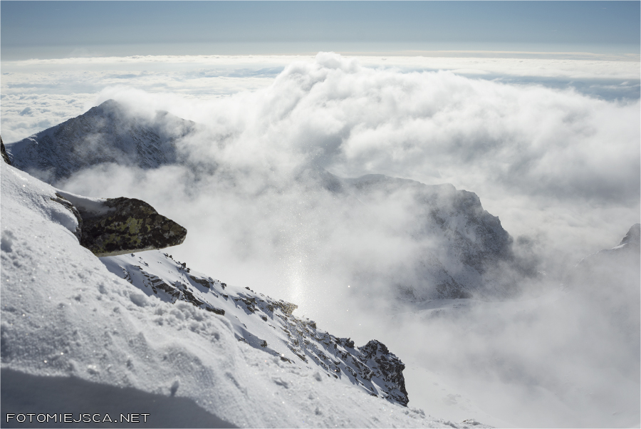 Diamentowy Pył Dolina Smocza Ciężki Szczyt Tatry Wysokie zimą