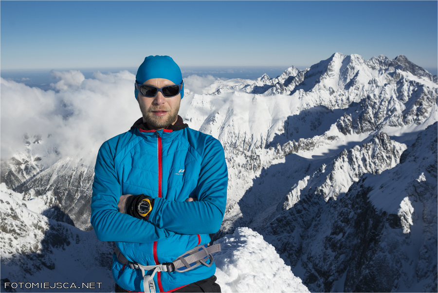 widok ze szczytu Ciężki Szczyt Tatry Wysokie zimą
