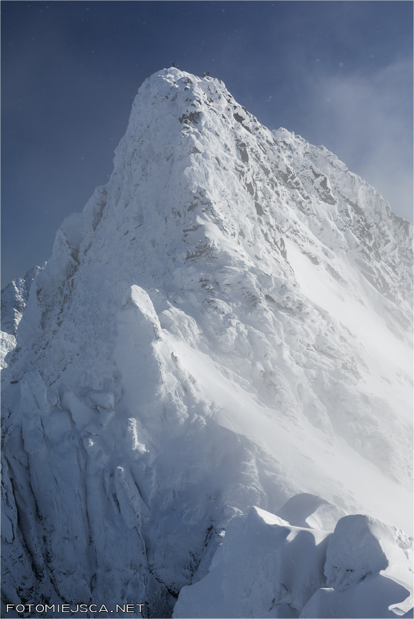 Pazdury Wysoka grań Ciężki Szczyt Tatry Wysokie zimą
