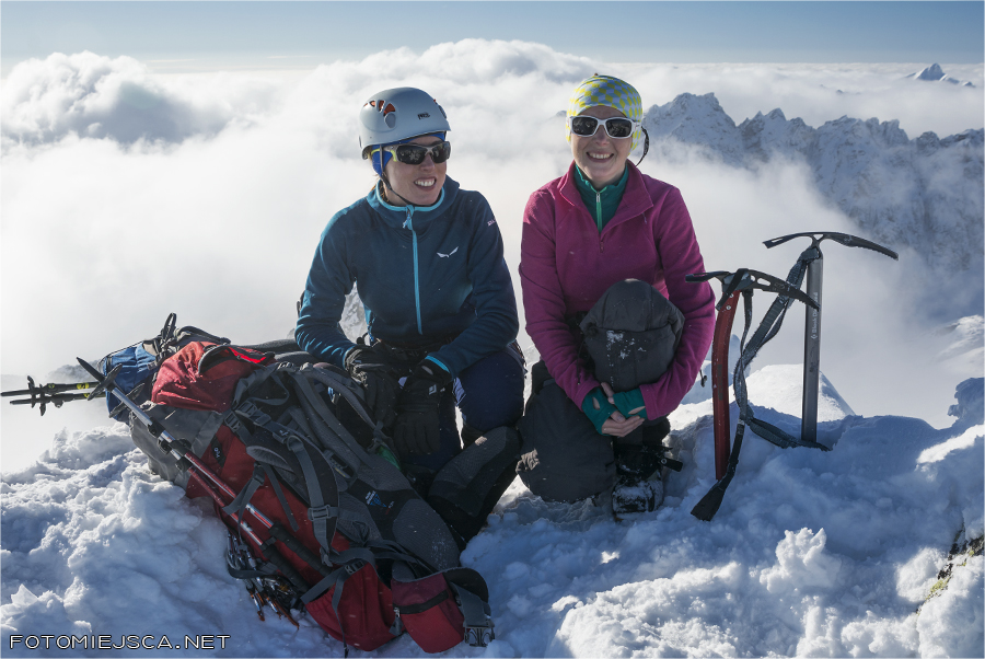 widok ze szczytu Ciężki Szczyt Tatry Wysokie zimą